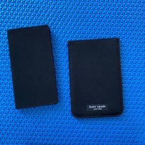 *NEW* Black fabric Kate Spade notebook with sleeve